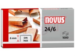 Zszywki miedziowane 24/6 1000szt NOVUS 040-0206