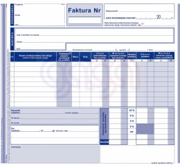 100-2E Faktura wzór pełny dla prowadzących sprzedaż w cenach netto 100-2E