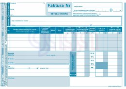 151-3E Faktura - metoda kasowa wzór pełny dla prowadzących sprzedaż w cenach netto 151-3E