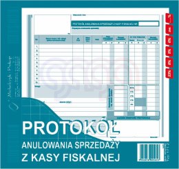 171-2 Protokół anulowania sprzedaży z kasy fiskalnej 171-2