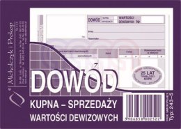 243-5 Dowód kupna-sprzedaży wartości dewizowych 243-5