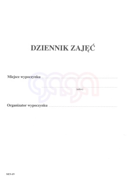 DZIENNIK ZAJĘĆ PLACÓWKI WYPOCZYNKU