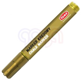 Marker kredowy, końcówka ścięta 15mm, 25g tuszu złoty TO-290 Toma (X)