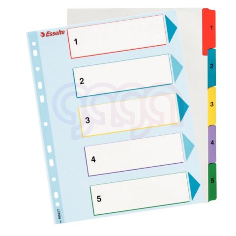 Przekładki kartonowe MYLAR A4 MAXI 1-5 ESSELTE 100207