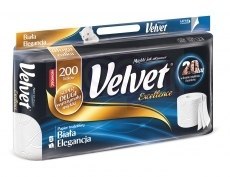 Papier toaletowy VELVET EXCELLENCE SUPER LONG 3w. (8 rolek) biały