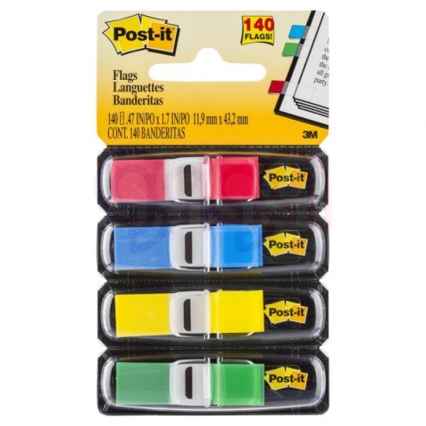 Zakładki indeksujące POST-IT 12x43mm 683-4 4x35szt 3M 70071353570