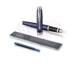 Pióro wieczne (F) PARKER IM MATTE BLUE CT 1931647, giftbox