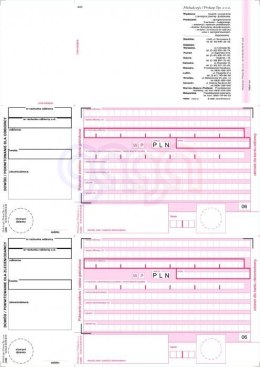 F-111-2 2-odcinkowe polecenie przelewu MICHALCZYK&PROKOP A4 100 kartek