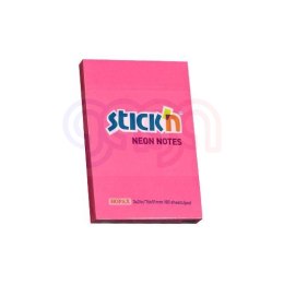 Bloczek STICKN 76x51mm ciemnoróżowy neon 100k 21161 STICKN