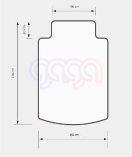 Mata pod krzesło DOTTS na podłogę 120x80/50 miękka ergonomiczna