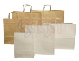 Torba papierowa ECOBAG 240x100x320mm biała E1001100 ekologiczna