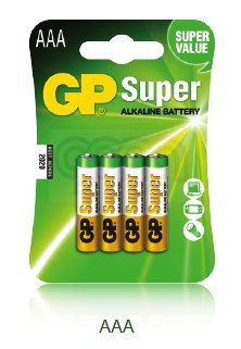 Bateria alkaliczna GP SUPER LR03/AAA (4szt) 1,5V GPPCA24AS013