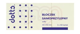 Bloczek samoprzylepny DOTTS 40x50 żółty 100 kartek (3szt) (NS50/40/3/D)