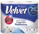 Ręcznik Velvet Extra Long Biały 2 rolki 100% celuloza