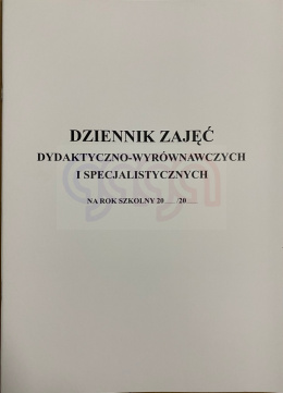 DZIENNIK ZAJĘĆ DYDAKTYCZNO-WYRÓWNAWCZYCH I SPECJALISTYCZNYCH ID-DZD-WS