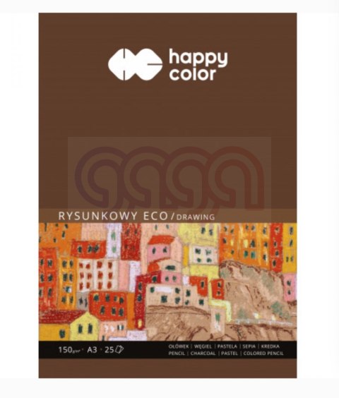 Blok rysunkowy ECO, ART, A3, 25 ark, 150g, Happy Color HA 3715 3040-A25