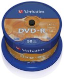 Płyta DVD-R VERBATIM CAKE (50) Matt Silver 4.7GB x 16 43548