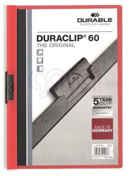 Skoroszyt DURABLE DURACLIP Original 60 czerwony 2209-03