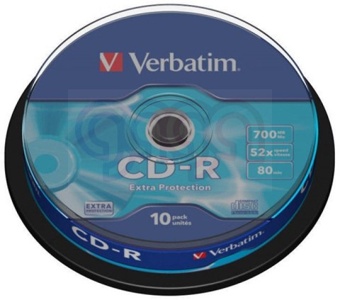 Płyta CD-R VERBATIM CAKE (10) Extra Protection 700MB x52 43437