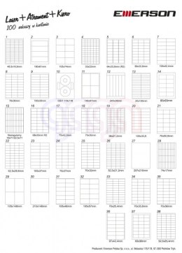 Etykiety A4 100x30mm (100) białe 009 eta4100x030w EMERSON