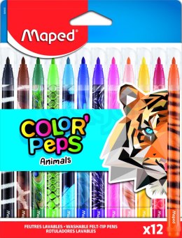 Flamastry COLORPEPS ANIMALS 12 szt. Maped 845403